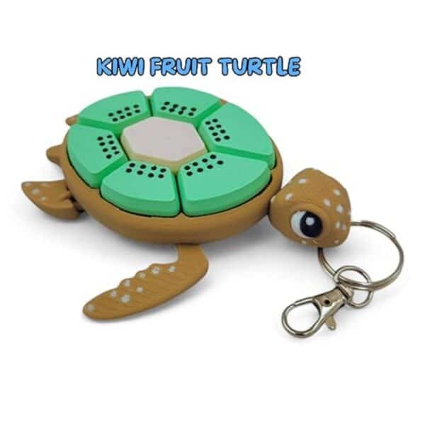 3D Printed Kiwi Turtle Fidget Clickers Stress Relief Keychains - Image 2