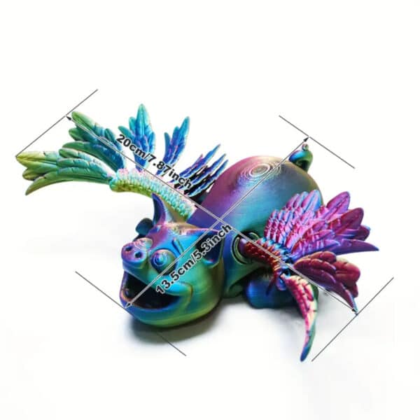 Creative 3D Printed Small Flying Pig Joint Movable Toy Model - Image 2