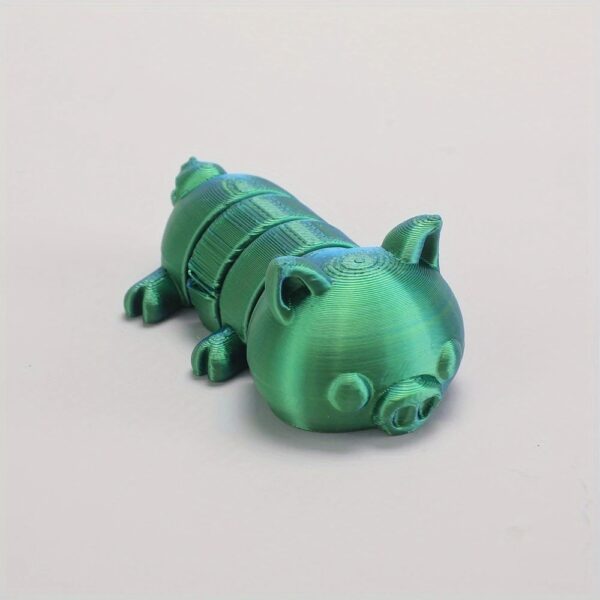 3D Printed Custom Pig with Movable Joints Toy for Kids - Image 4