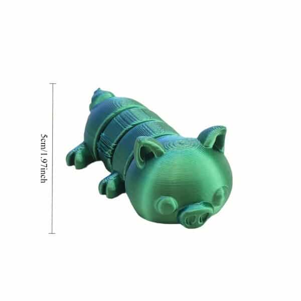 3D Printed Custom Pig with Movable Joints Toy for Kids - Image 5