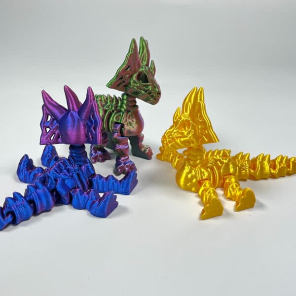 3D Printed Custom Articulated Dragon Toy Model for Kids - Image 2