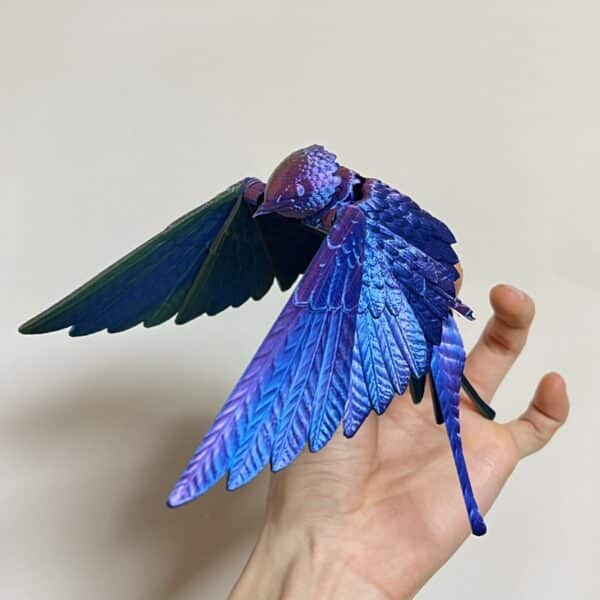 Custom 3D Printed Articulated Moveable Swallow Toy Model - Image 6