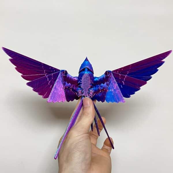 Custom 3D Printed Articulated Moveable Swallow Toy Model - Image 7