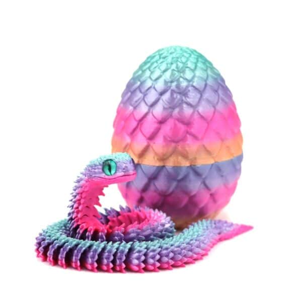 3D Printed Viper Snake Toy Realistic Animal Toy for Kids - Image 3