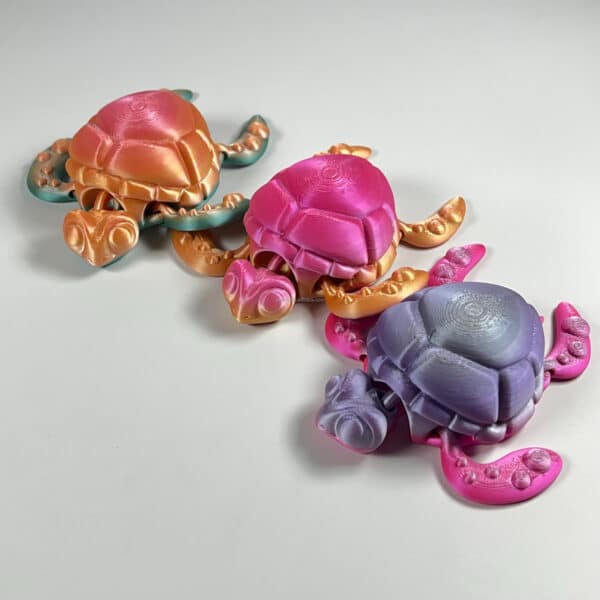 Movable Joint Big Eye Turtle Toy 3D Printed for Fun Playtime - Image 2