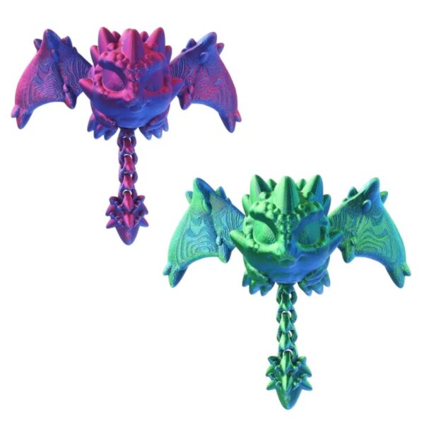 Creative 3D Printed Chubby Dragon Movable Toy For Kids - Image 2