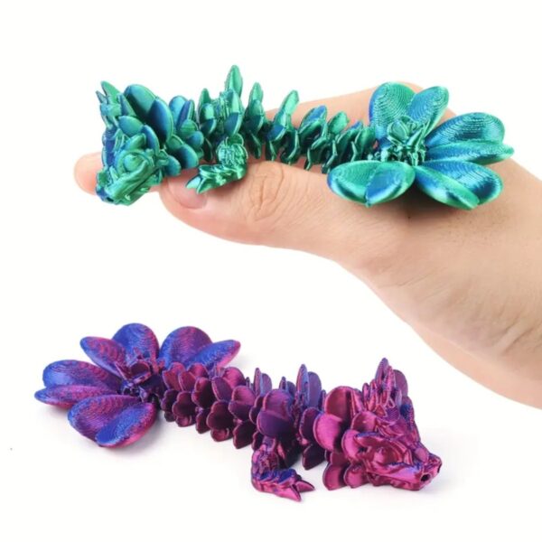 Creative 3D Printed Clover Dragon Movable Toy For Kids - Image 2