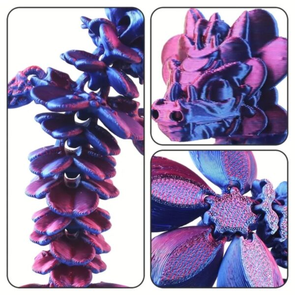 Creative 3D Printed Clover Dragon Movable Toy For Kids - Image 3