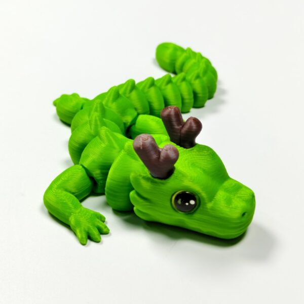 3D Printed Cute Little Milk Dragon Model Toy for Kids - Image 3