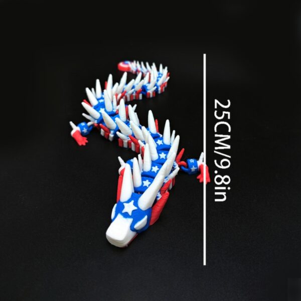 3D Movable Dragon Model Toy With Captain America Texture - Image 3