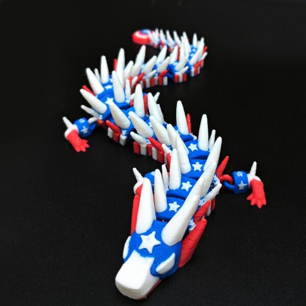3D Movable Dragon Model Toy With Captain America Texture - Image 6