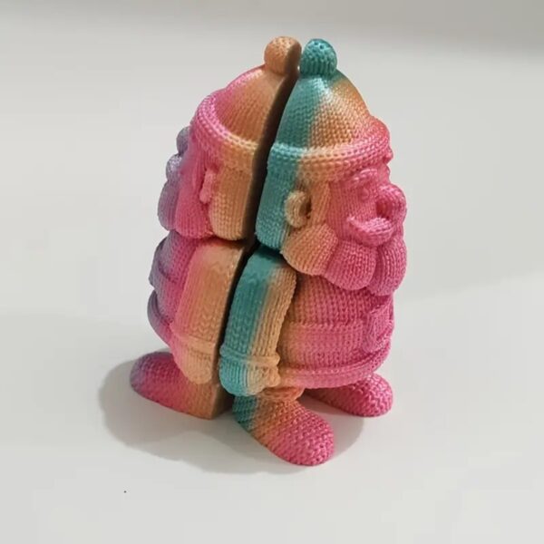 Creative 3D Printed Knitted Santa Claus Model Toy For Kids - Image 2