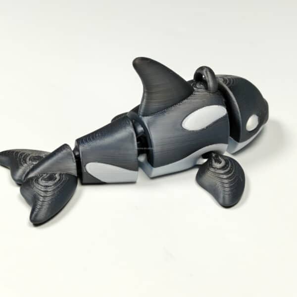 Creative 3D Printed Orca Marine Articular Moving Keychain Model - Image 4