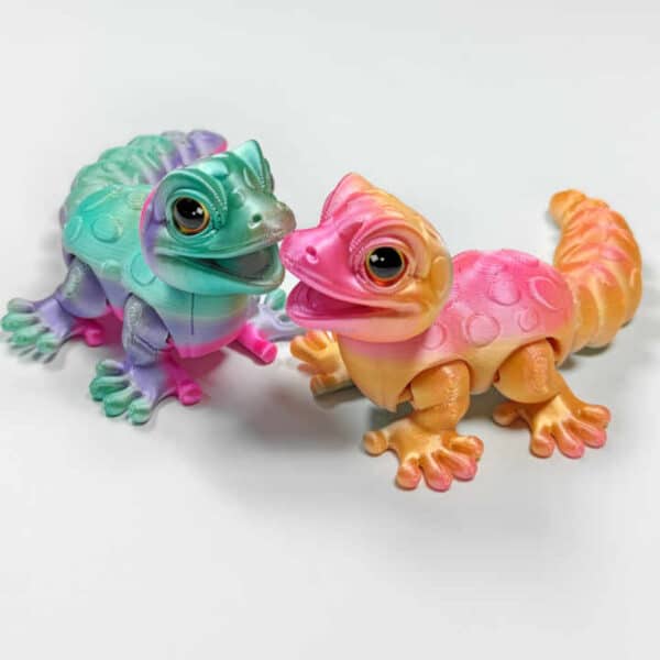 Mini Gecko Toy with Gradient Explosion And Artificial Eyes - Image 5
