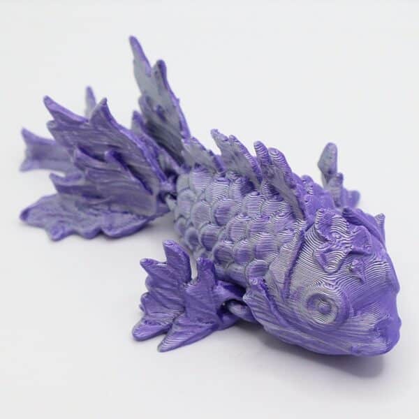 High Quality 3D Printing Purple Grey Gradient Small Carp Toy - Image 3