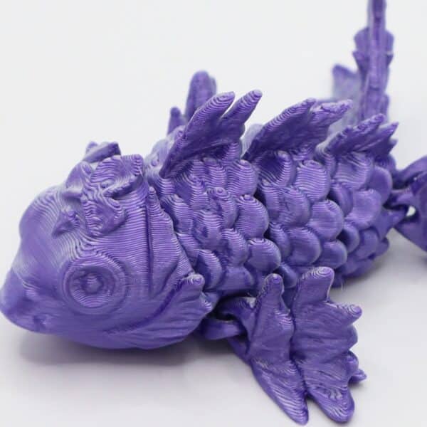 High Quality 3D Printing Purple Grey Gradient Small Carp Toy - Image 4