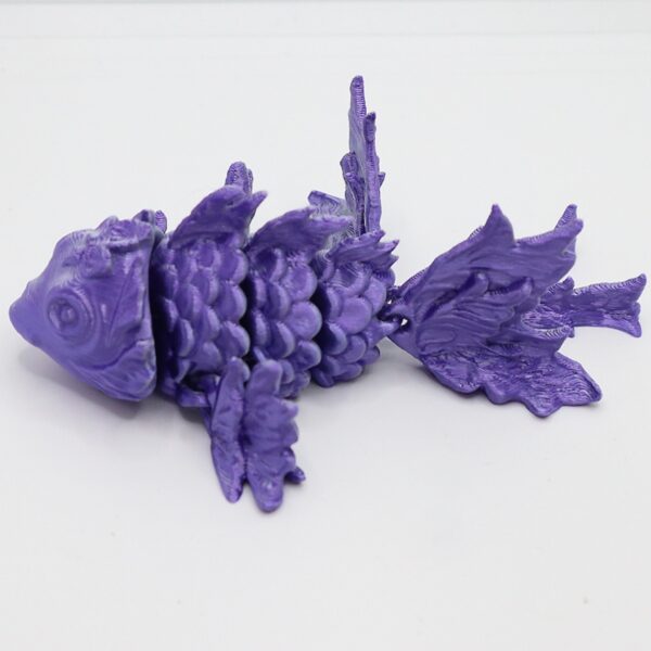 High Quality 3D Printing Purple Grey Gradient Small Carp Toy - Image 6