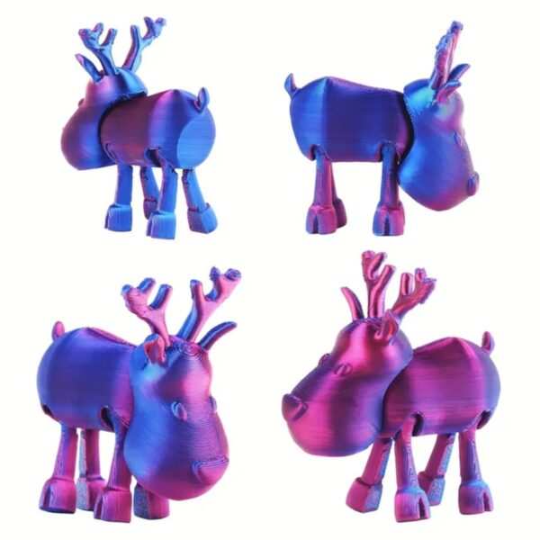 Creative 3D Printed Reindeer Model Toy For Kids - Image 2