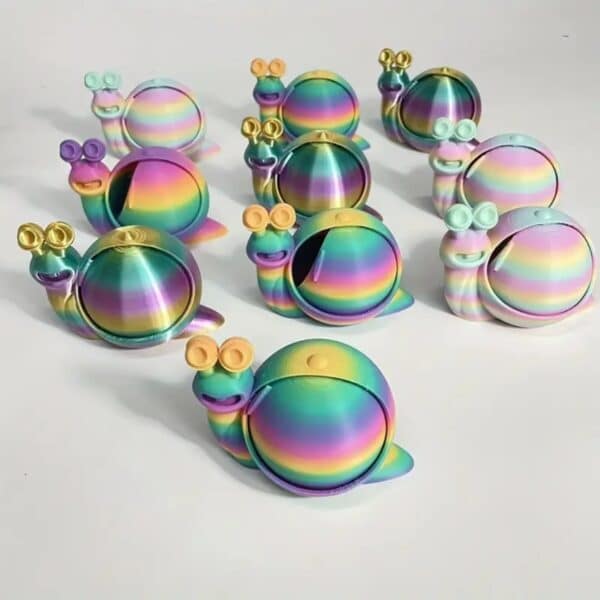 3D Printed Rotating Snails Articulated Toy for Kids - Image 2