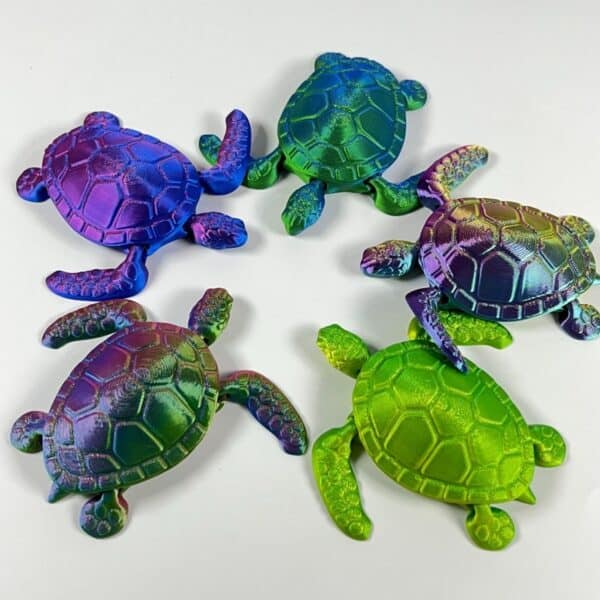 3D Printed Articulated Turtle Toy with Movable Joints - Image 2