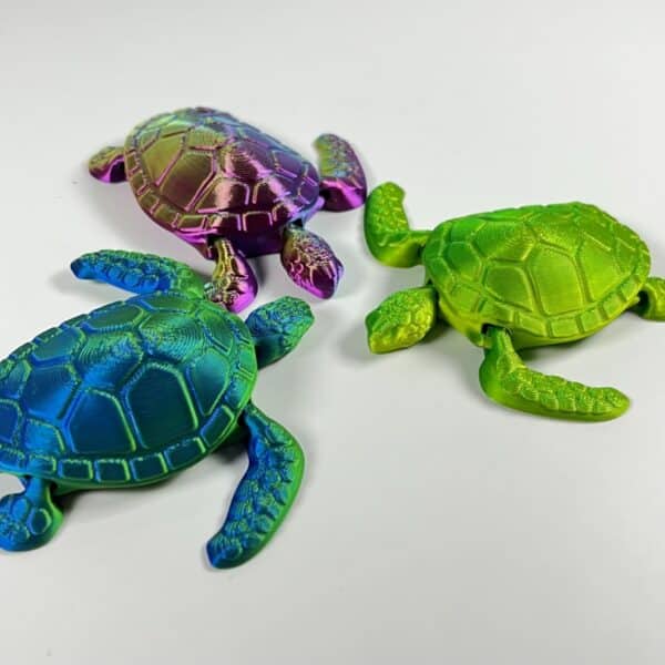 3D Printed Articulated Turtle Toy with Movable Joints - Image 3
