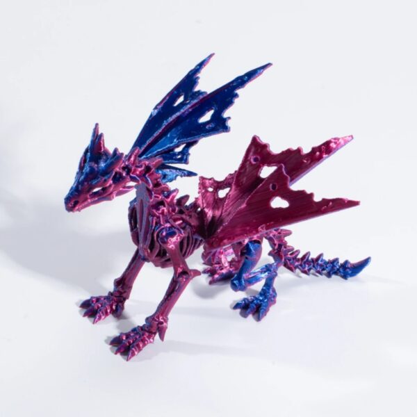 Whimsical 3D Printed Flying Dragon with Articulated Joints - Image 4