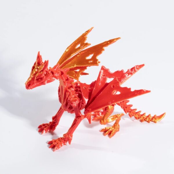 Whimsical 3D Printed Flying Dragon with Articulated Joints - Image 7