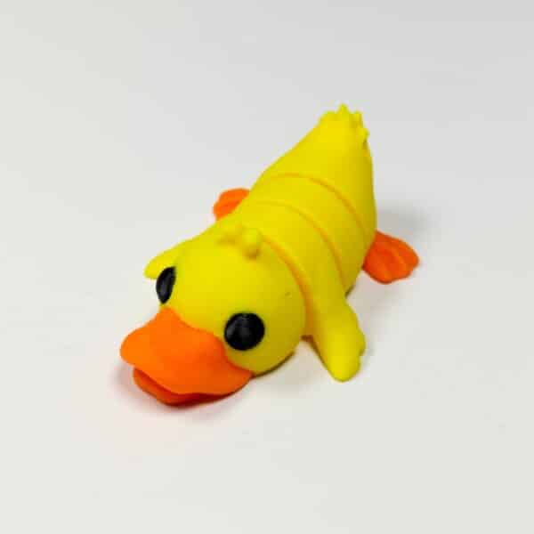 3D Printed Yellow Duck Keychain Multi Joint Toy For Kids - Image 2