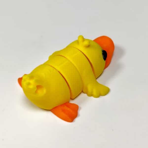 3D Printed Yellow Duck Keychain Multi Joint Toy For Kids - Image 3