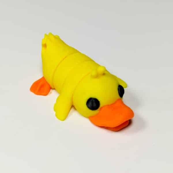 3D Printed Yellow Duck Keychain Multi Joint Toy For Kids - Image 5