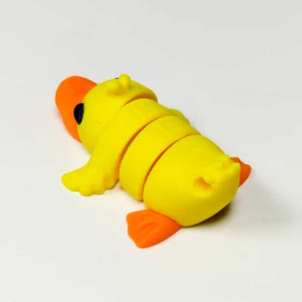 3D Printed Yellow Duck Keychain Multi Joint Toy For Kids - Image 6