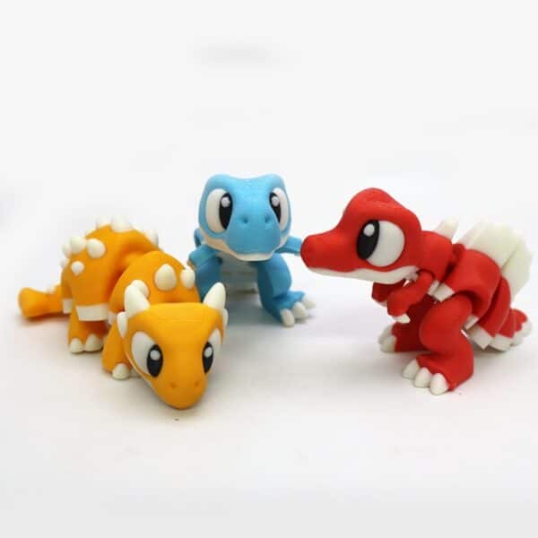 Colorful 3D Printed Cartoon Dinosaur Toy for Kids - Image 4