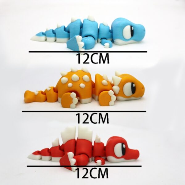 Colorful 3D Printed Cartoon Dinosaur Toy for Kids - Image 5