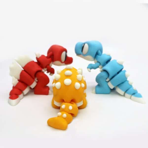 Colorful 3D Printed Cartoon Dinosaur Toy for Kids - Image 2