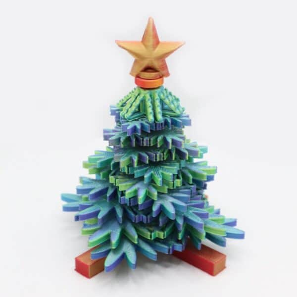 3D Printed Christmas Tree CNC Made Creative Articulated Model - Image 4