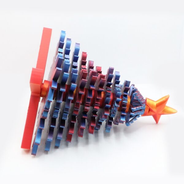 3D Printed Christmas Tree CNC Made Creative Articulated Model - Image 5
