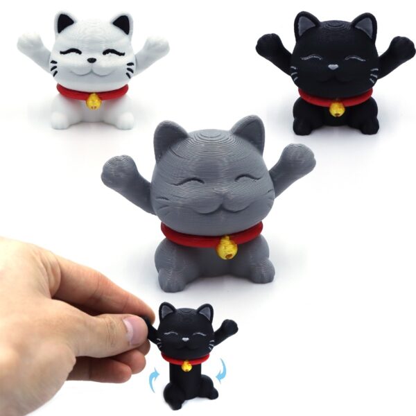 Customized 3D Printed Cute Cat Stress Relief Toy for Kids - Image 2