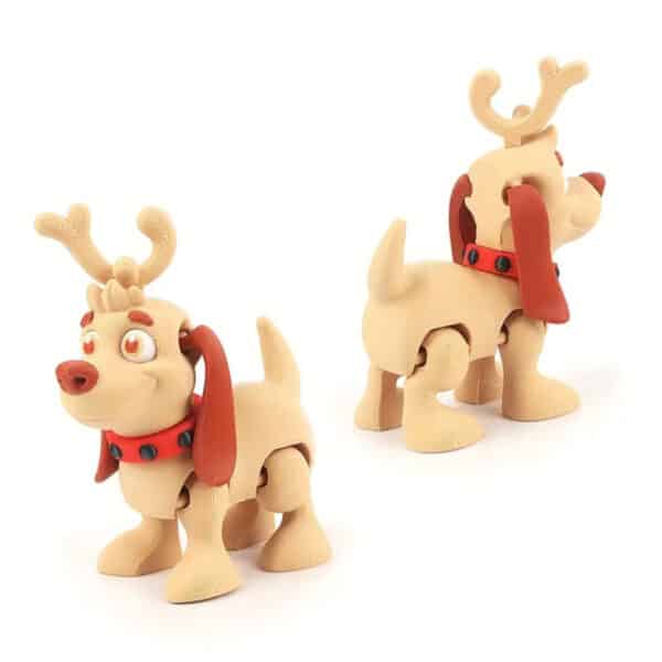 Cute 3D Printed Deer Pug Toy With Rotating Head For Kids - Image 2
