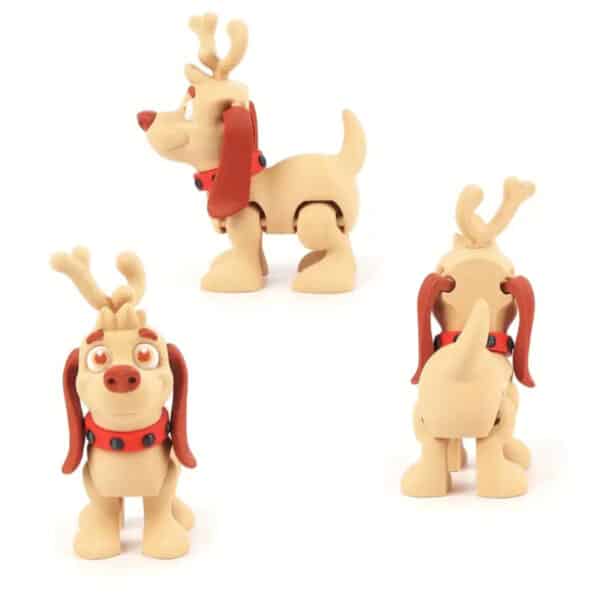 Cute 3D Printed Deer Pug Toy With Rotating Head For Kids - Image 4