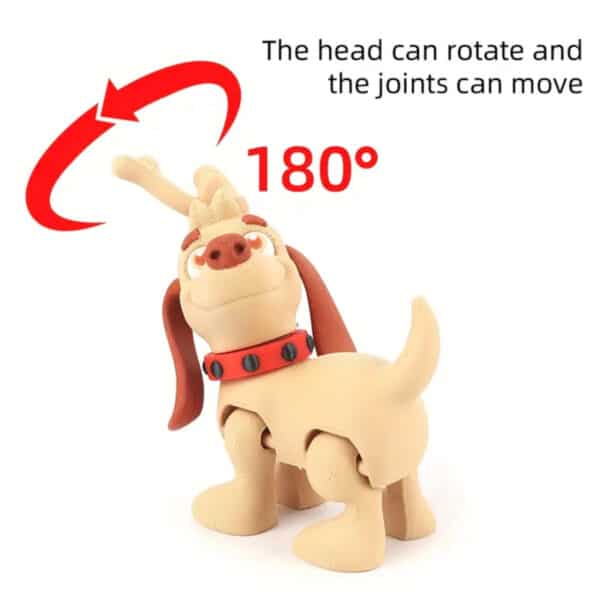 Cute 3D Printed Deer Pug Toy With Rotating Head For Kids - Image 5