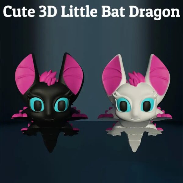 3D Printed Mini Bat Dragon Toy with Movable Joints - Image 2