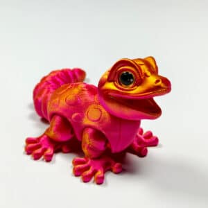 Gecko with Artificial Eyes