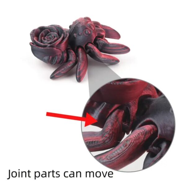 Cute 3D Printed Rose Spider Toy for Imaginative Kids - Image 5