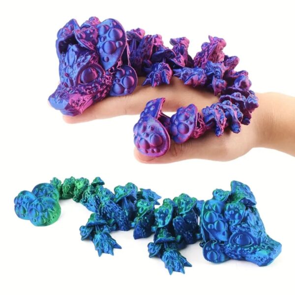 Adorable 3D Printed Mushroom Dragon Toy For Kids - Image 2