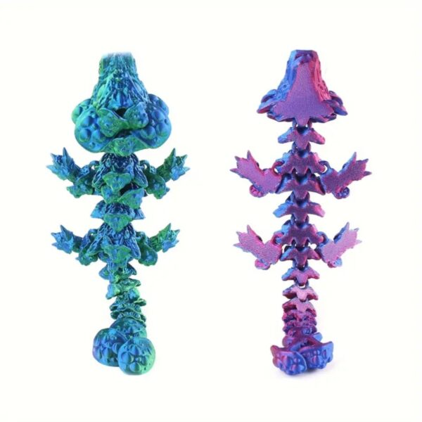 Adorable 3D Printed Mushroom Dragon Toy For Kids - Image 5