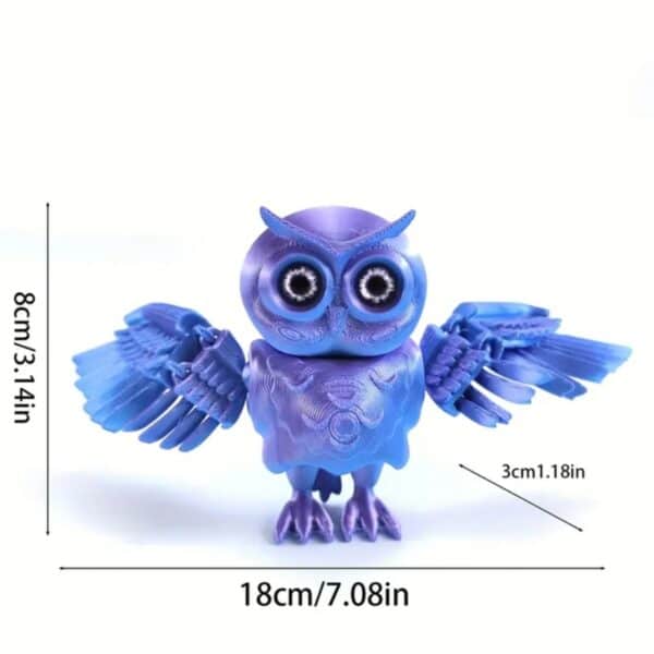 Creative 3D Printed Owl Toy with Movable Joints for Kids - Image 3