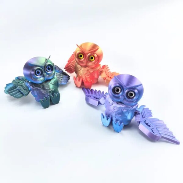 Creative 3D Printed Owl Toy with Movable Joints for Kids - Image 5