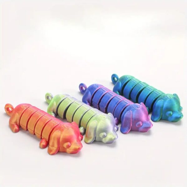 3D Printed Sausage Poseable Dog Toy for Pet Lovers - Image 3