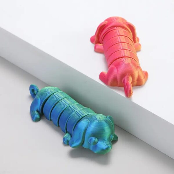 3D Printed Sausage Poseable Dog Toy for Pet Lovers - Image 2