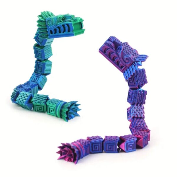 Articulated 3D Printed Square Dragon Toy For kids - Image 2